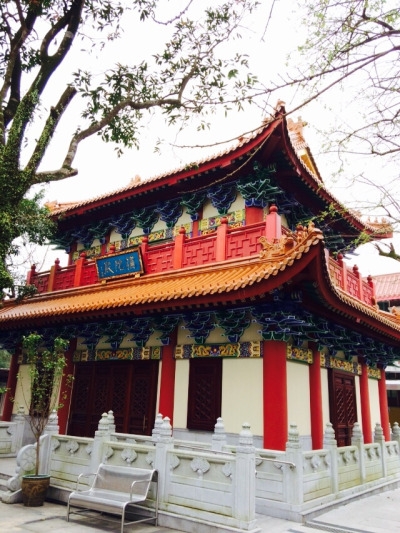 A closer look at the Po Lin Monastery and it’s beautiful and vibrant colors atop the mountains of Lantau Island, Hong Kong on Thursday the 13th, 2017. The Monastery was built in 1993 and has not been touched since to show the authenticity of the Monastery.